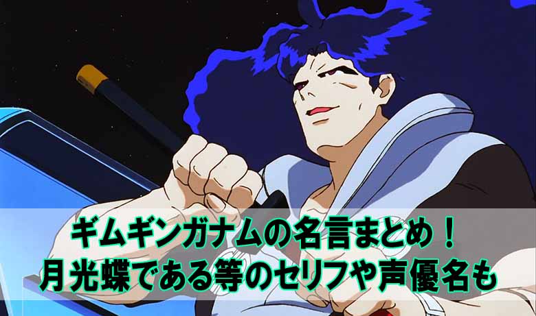 ギムギンガナムの名言まとめ 月光蝶である等のセリフや声優名も Beyond The Gundam ビヨガン